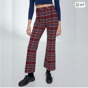 Aritzia Sunday Best Brooklyn Plaid Flare Pants